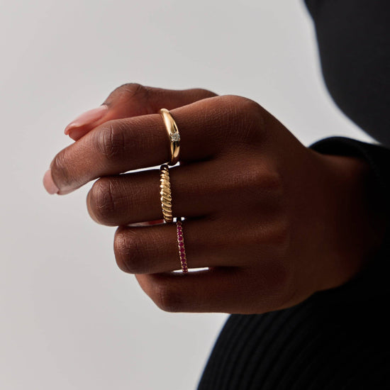 Fine Twisted Classic Ring | 14k Solid Gold Rings Missoma 