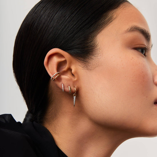 Fine Twisted Huggies | 14k Solid Gold Earrings Missoma 