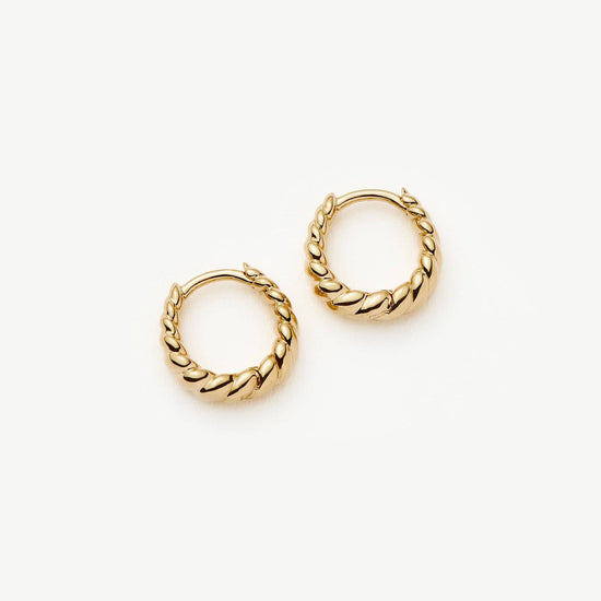 Fine Twisted Huggies | 14k Solid Gold Earrings Missoma 