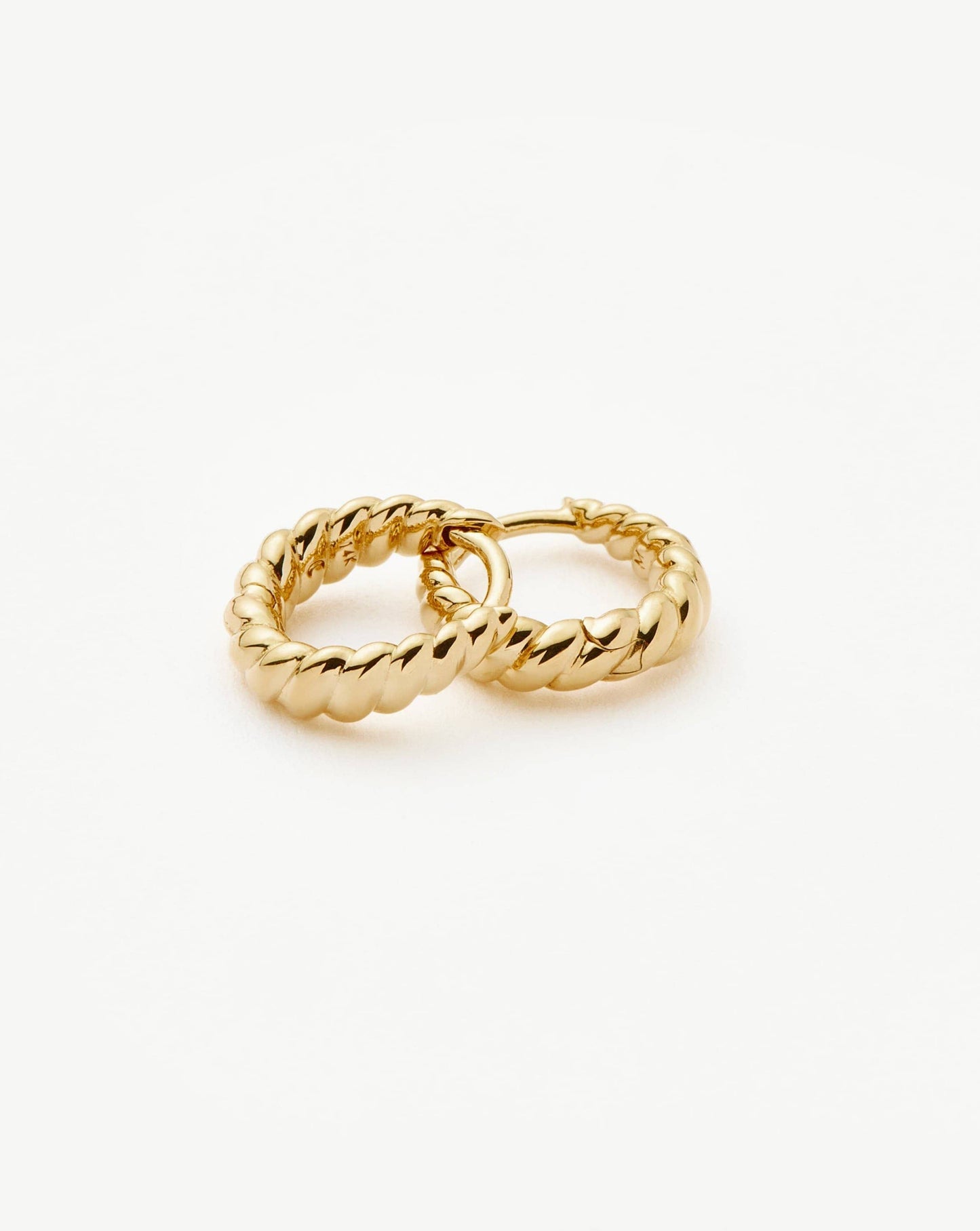 Fine Twisted Huggies | 14k Solid Gold Earrings Missoma 