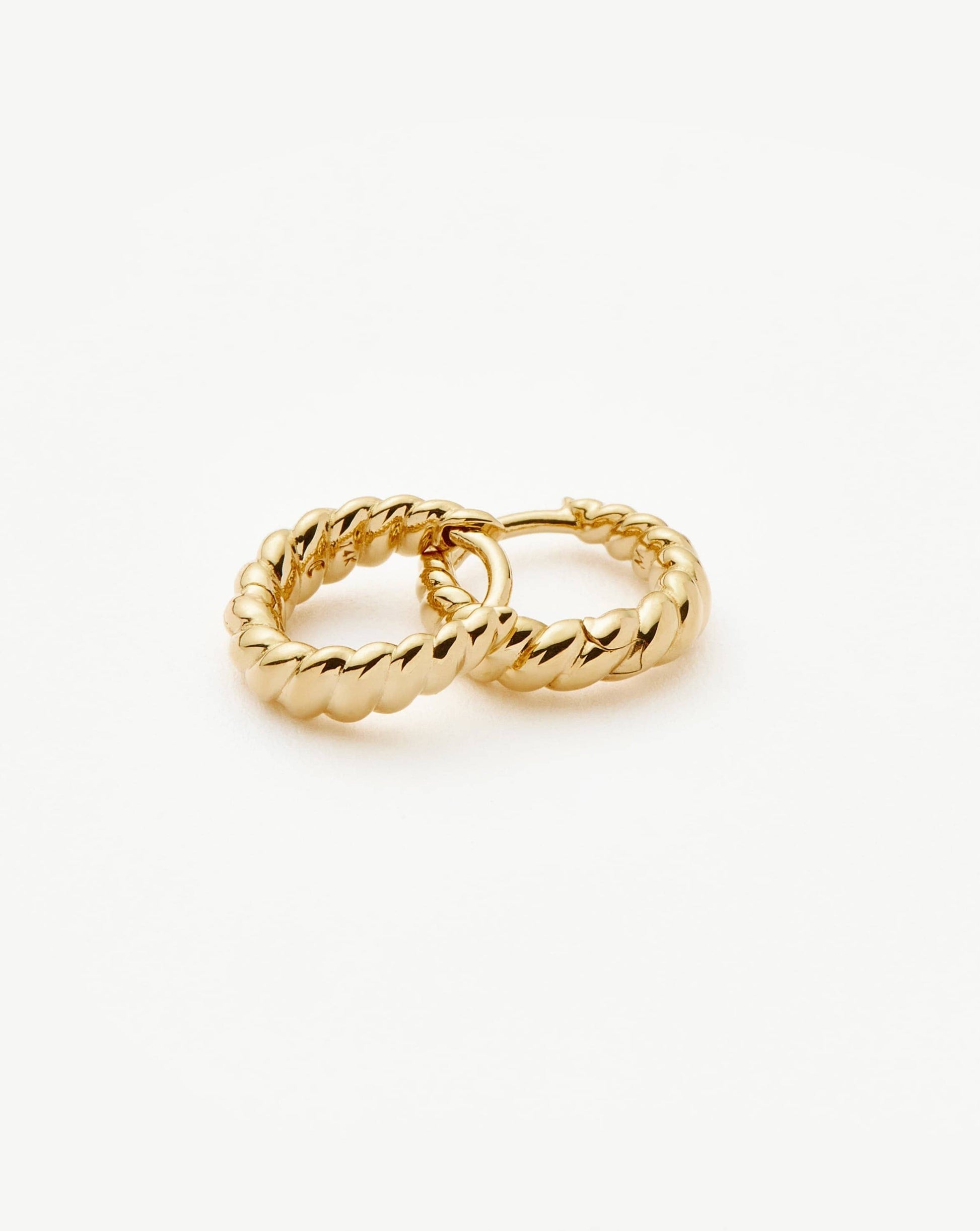 Fine Twisted Huggies | 14k Solid Gold Earrings Missoma 