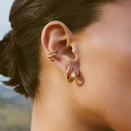 Gemstone Huggies | 18k Gold Vermeil/Pearl Earrings Missoma 