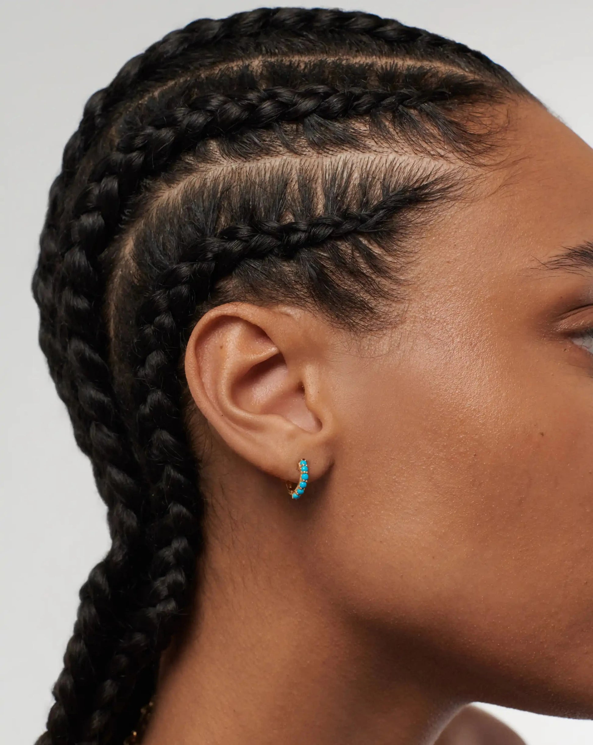 Gemstone Huggies | 18k Gold Vermeil/Turquoise Earrings Missoma 