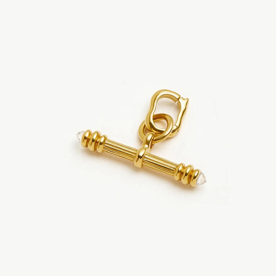 Harris Reed Crystal T-Bar Clip-On Charm | 18k Gold Plated/Crystal Quartz Charms & Pendants Missoma 