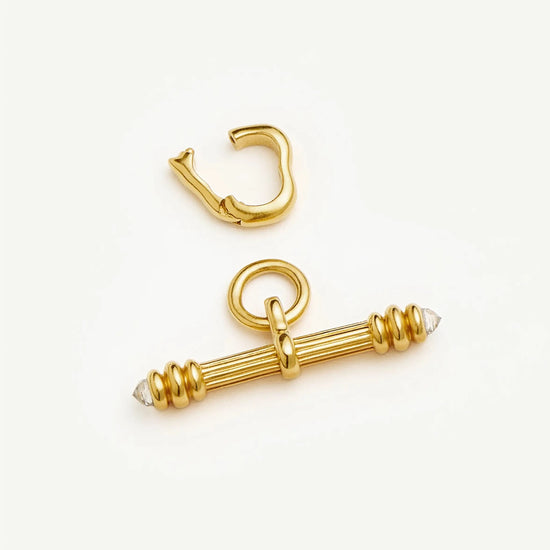 Harris Reed Crystal T-Bar Clip-On Charm | 18k Gold Plated/Crystal Quartz Charms & Pendants Missoma 