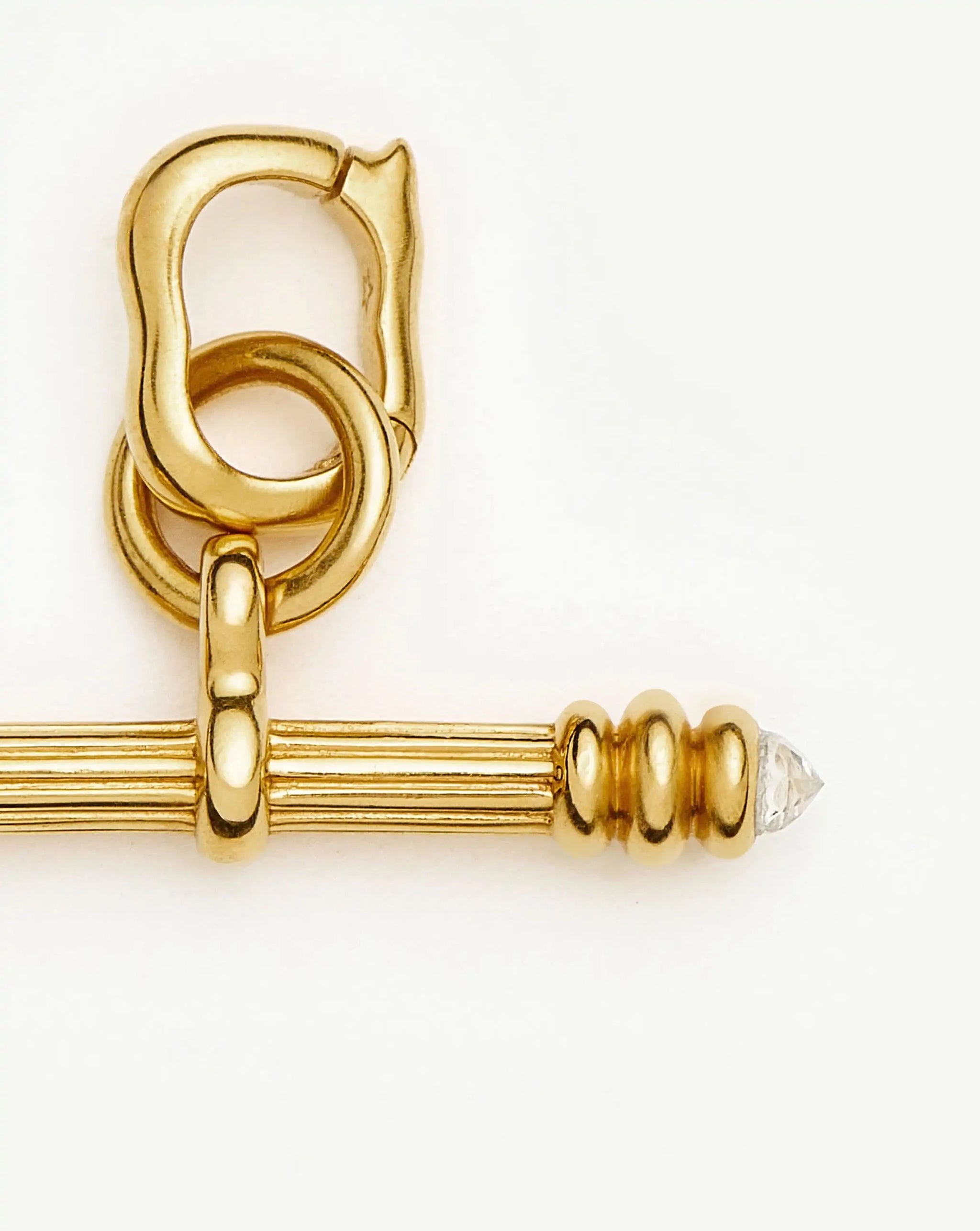 Harris Reed Crystal T-Bar Clip-On Charm | 18k Gold Plated/Crystal Quartz Charms & Pendants Missoma 