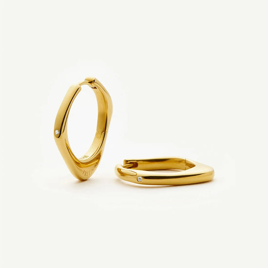 Harris Reed Fearless Medium Hoop Earrings | 18k Gold Plated/Cubic Zirconia Earrings Missoma 
