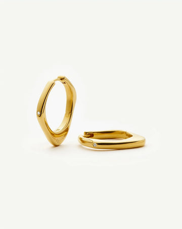 Harris Reed Fearless Medium Hoop Earrings | 18k Gold Plated/Cubic Zirconia Earrings Missoma 