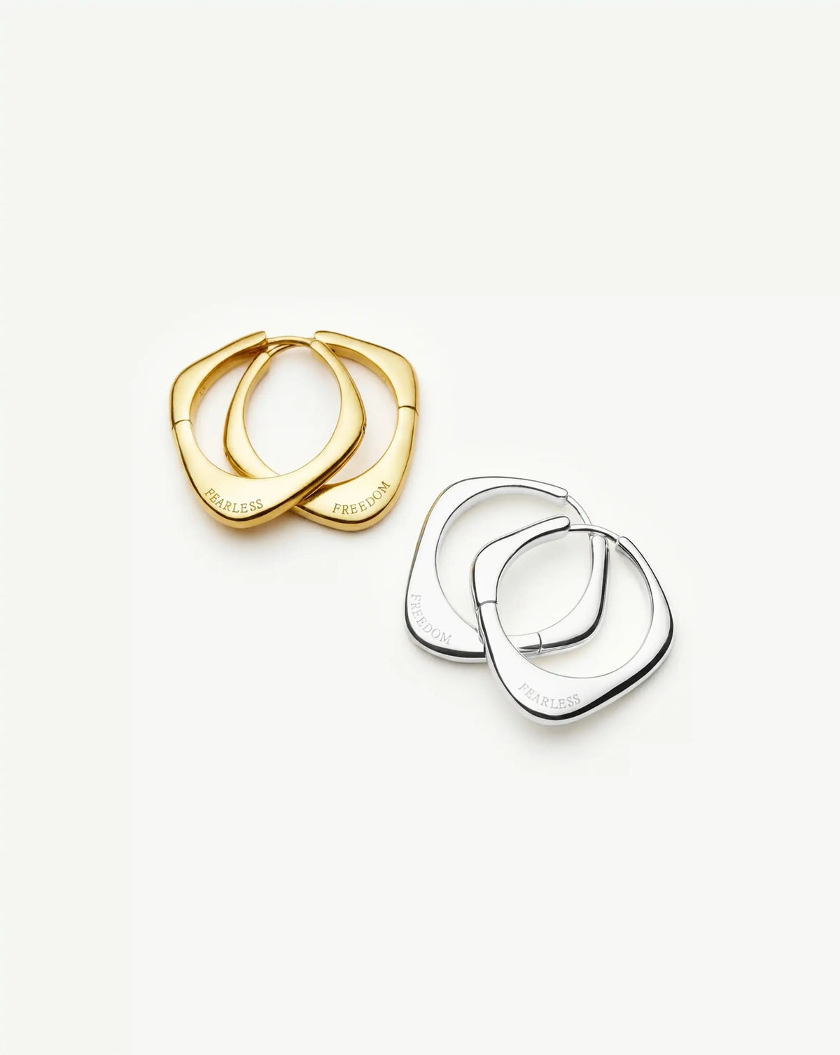 Harris Reed Fearless Medium Hoop Earrings | 18k Gold Plated/Cubic Zirconia Earrings Missoma 