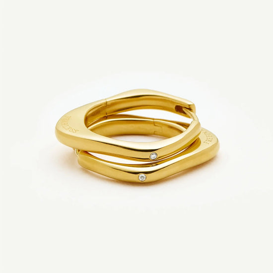 Harris Reed Fearless Medium Hoop Earrings | 18k Gold Plated/Cubic Zirconia Earrings Missoma 