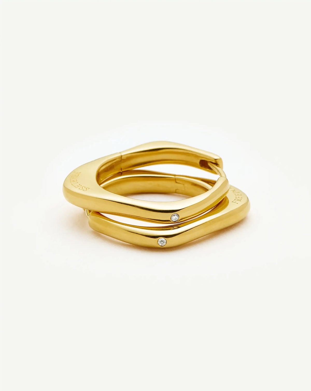 Harris Reed Fearless Medium Hoop Earrings | 18k Gold Plated/Cubic Zirconia Earrings Missoma 