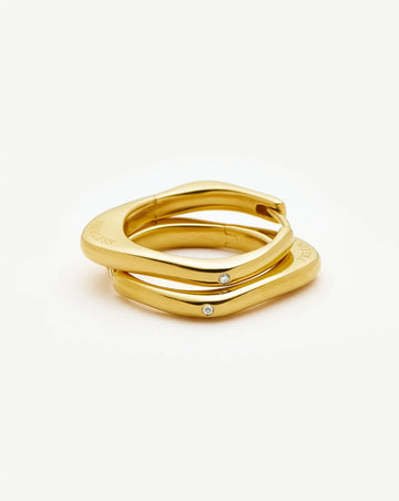 Harris Reed Fearless Medium Hoop Earrings | 18k Gold Plated/Cubic Zirconia Earrings Missoma 