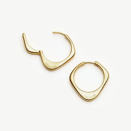 Harris Reed Fearless Medium Hoop Earrings | 18k Gold Plated/Cubic Zirconia Earrings Missoma 