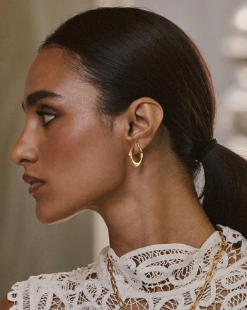 Harris Reed Fearless Medium Hoop Earrings | 18k Gold Plated/Cubic Zirconia Earrings Missoma 