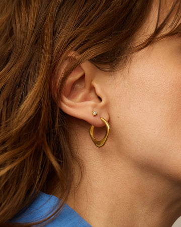 Harris Reed Fearless Medium Hoop Earrings | 18k Gold Plated/Cubic Zirconia Earrings Missoma 