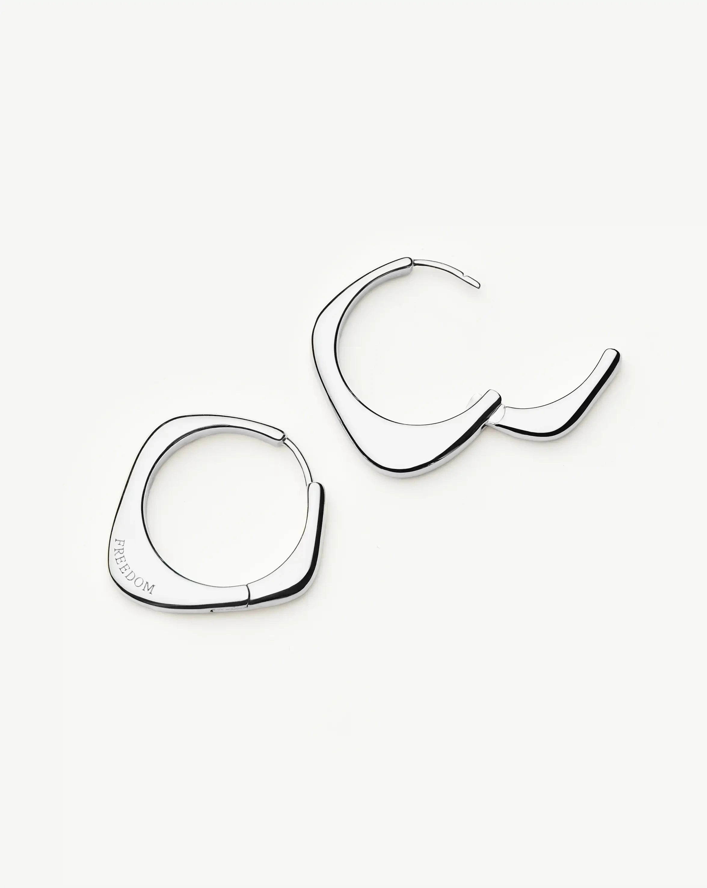 Harris Reed Fearless Medium Hoop Earrings | Silver Plated/Cubic Zirconia Earrings Missoma 