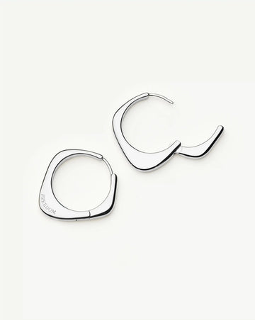 Harris Reed Fearless Medium Hoop Earrings | Silver Plated/Cubic Zirconia Earrings Missoma 