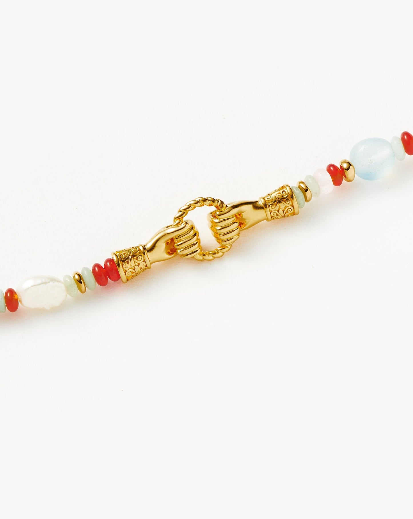 Harris Reed In Good Hands Beaded Gemstone Bracelet | 18k Gold Plated/Multi Gemstone & Pearl Bracelets Missoma 