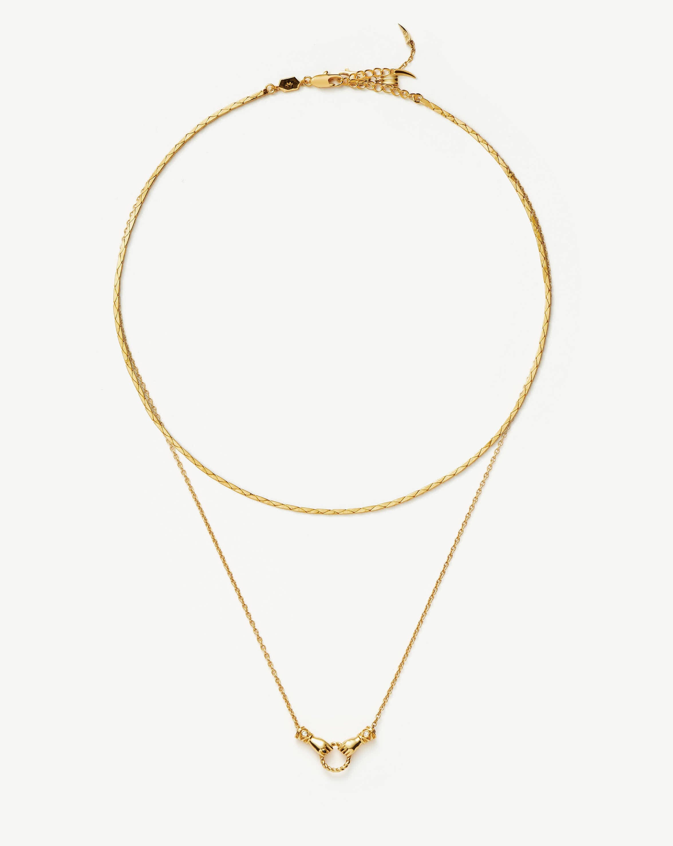 Harris Reed In Good Hands Chain Necklace Set | 18k Gold Plated Layering Sets Missoma 