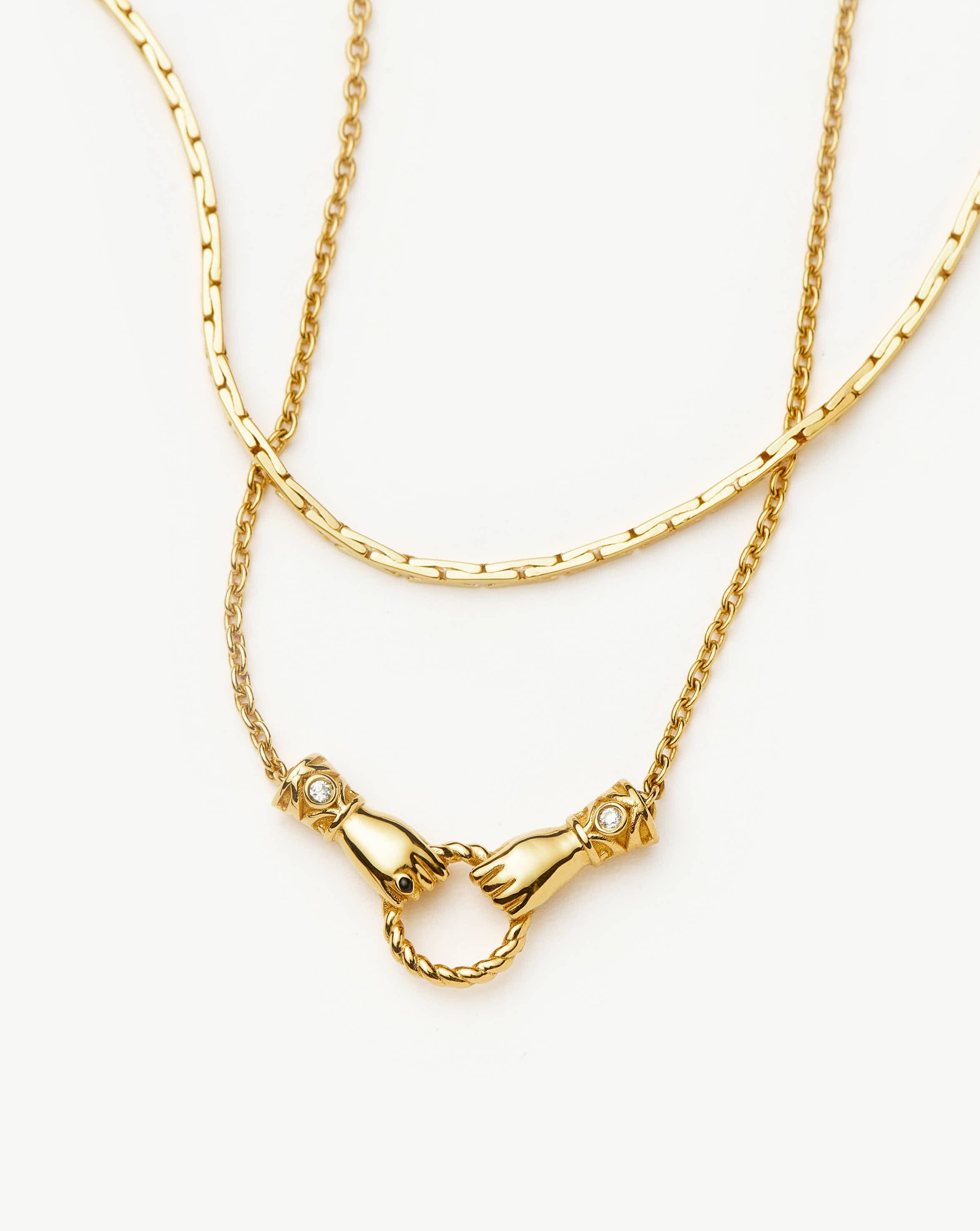 Harris Reed In Good Hands Chain Necklace Set | 18k Gold Plated Layering Sets Missoma 