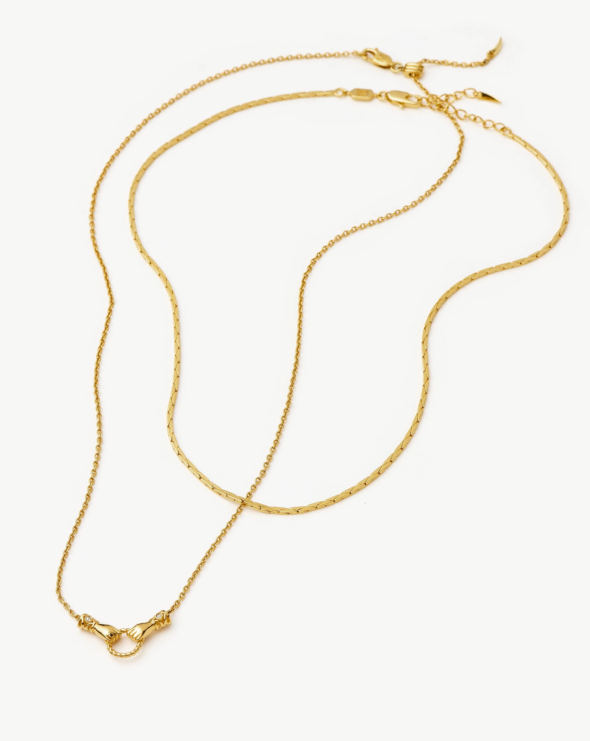 Harris Reed In Good Hands Chain Necklace Set | 18k Gold Plated Layering Sets Missoma 