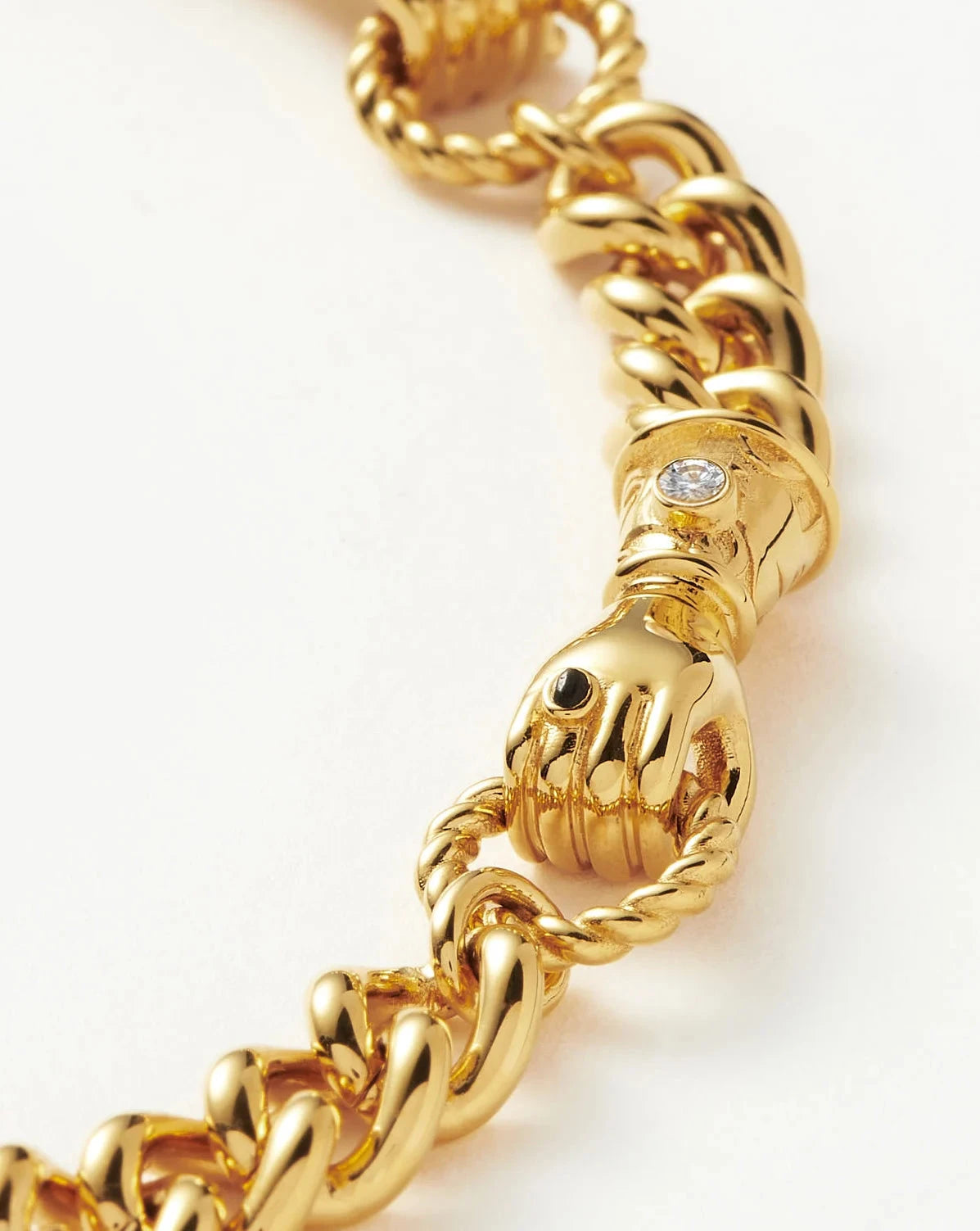 Harris Reed In Good Hands Charm Bracelet | 18k Gold Plated/Black Onyx & Pearl Bracelets Missoma 