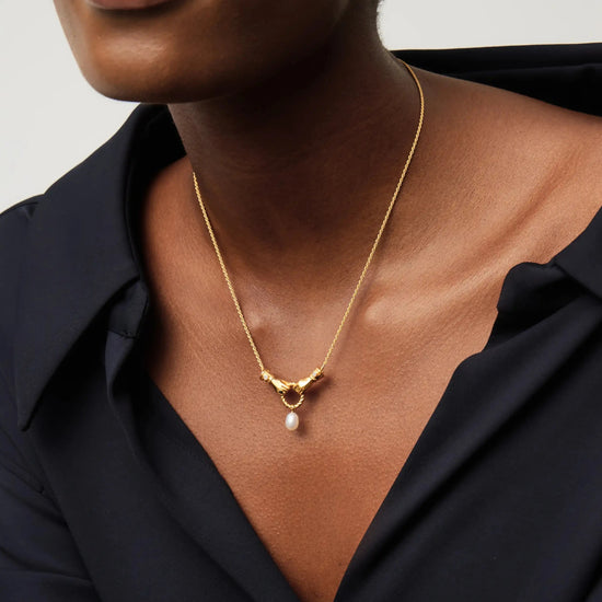 Harris Reed Arrows Harris Reed In Good Hands Drop Pendant Necklace | Gold | Missoma US