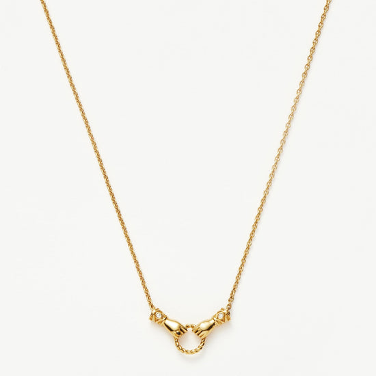 Harris Reed In Good Hands Mini Pendant Slider Necklace | 18ct Gold Plated/Cubic Zirconia & Black Onyx Necklaces Missoma 