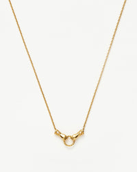 Harris Reed In Good Hands Mini Pendant Slider Necklace | 18ct Gold Plated/Cubic Zirconia & Black Onyx Necklaces Missoma 