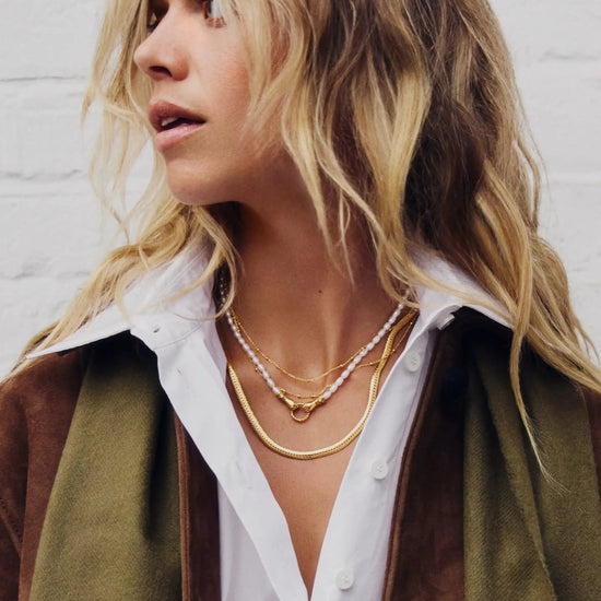 Harris Reed In Good Hands Pearl Pendant Necklace | 18k Gold Plated/Pearl & Black Onyx Necklaces Missoma 