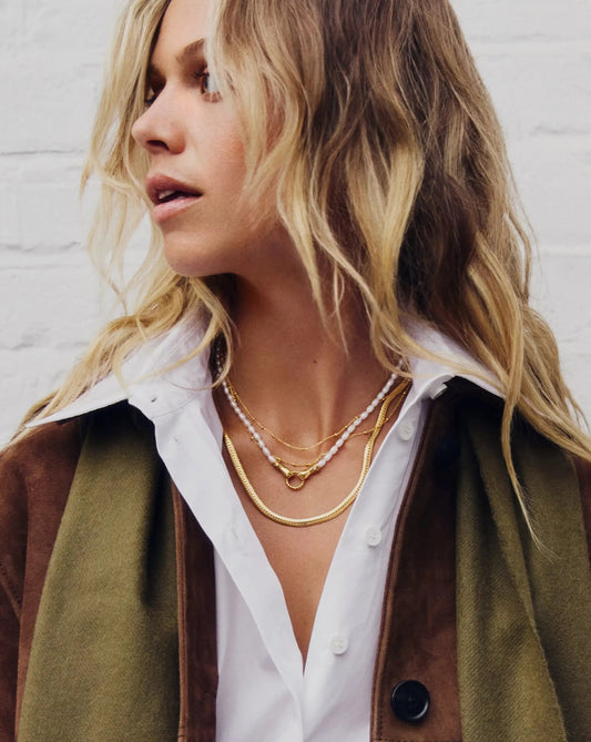 Harris Reed In Good Hands Pearl Pendant Necklace | 18k Gold Plated/Pearl & Black Onyx Necklaces Missoma 