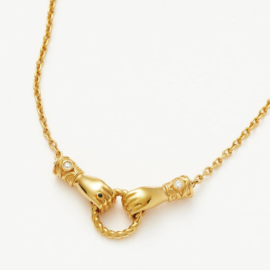 Harris Reed In Good Hands Slider Bracelet | 18ct Gold Plated/Cubic Zirconia & Black Onyx Bracelets Missoma 