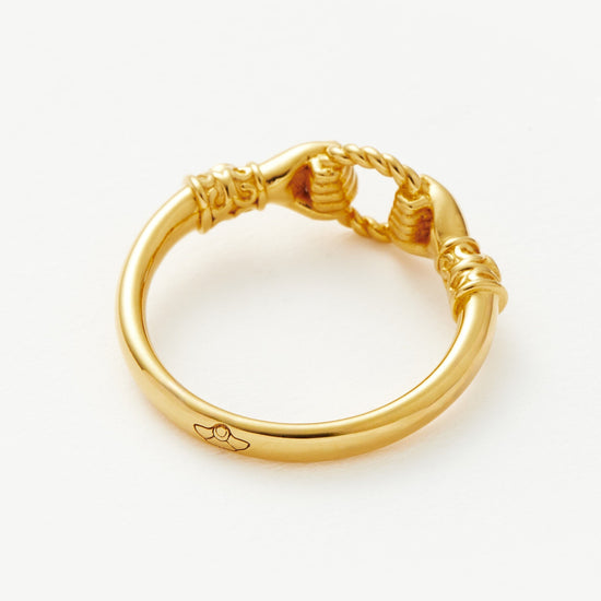 Harris Reed In Good Hands Stacking Ring | 18ct Gold Plated/Cubic Zirconia & Black Onyx Rings Missoma 