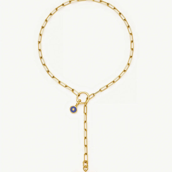 Harris Reed Keepsake T-Bar Charm Necklace | 18k Gold Plated/Lapis Lazuli, Cubic Zirconia Necklaces Missoma 
