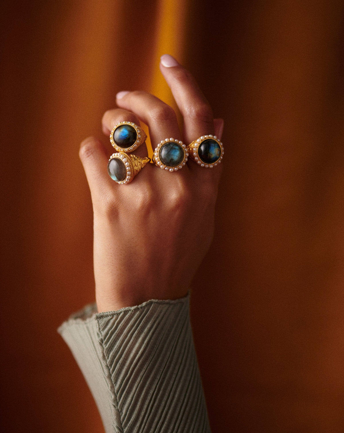 Ladera Gold Ring Stack main image 0