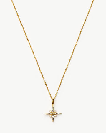 Harris Reed North Star Pearl Necklace | 18ct Gold Vermeil/Pearl Necklaces Missoma 
