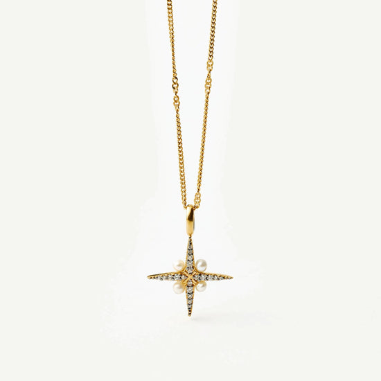 Harris Reed North Star Pearl Necklace | 18k Gold Vermeil/Pearl Necklaces Missoma 