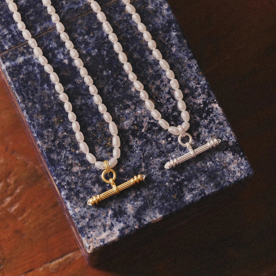 Harris Reed Pearl T-Bar Necklace | 18k Gold Plated/Pearl Necklaces Missoma 