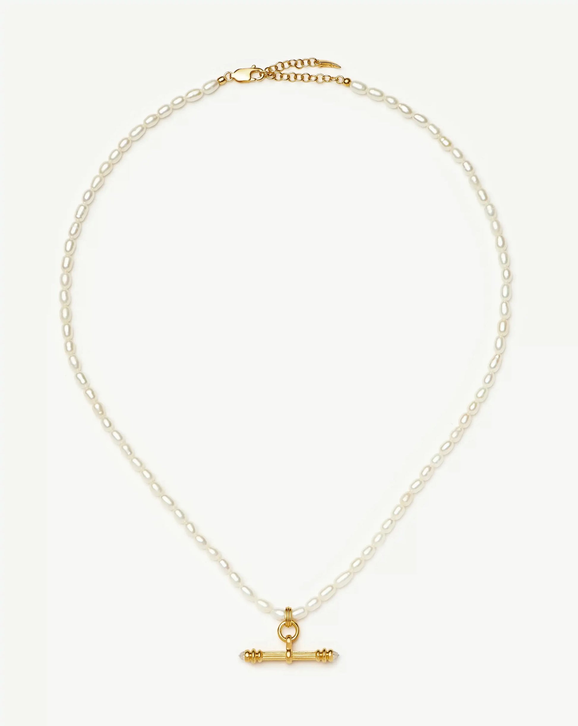Harris Reed Pearl T-Bar Necklace | 18k Gold Plated/Pearl Necklaces Missoma 