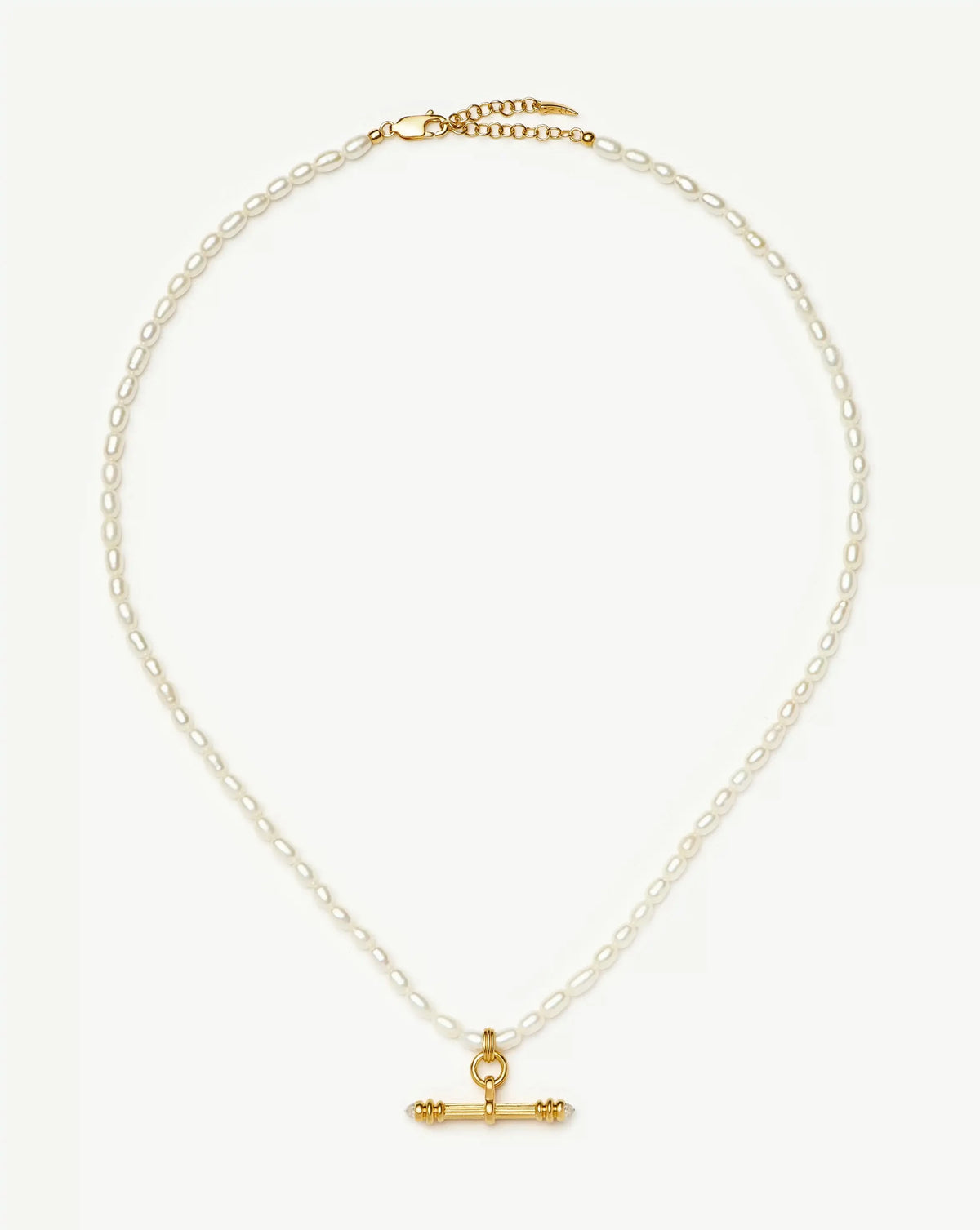 Harris Reed Pearl T-Bar Necklace | 18k Gold Plated/Pearl Necklaces Missoma 