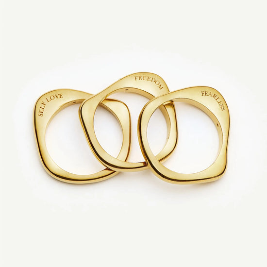 Harris Reed Self-Love Stacking Rings | 18k Gold Plated/Cubic Zirconia Rings Missoma 