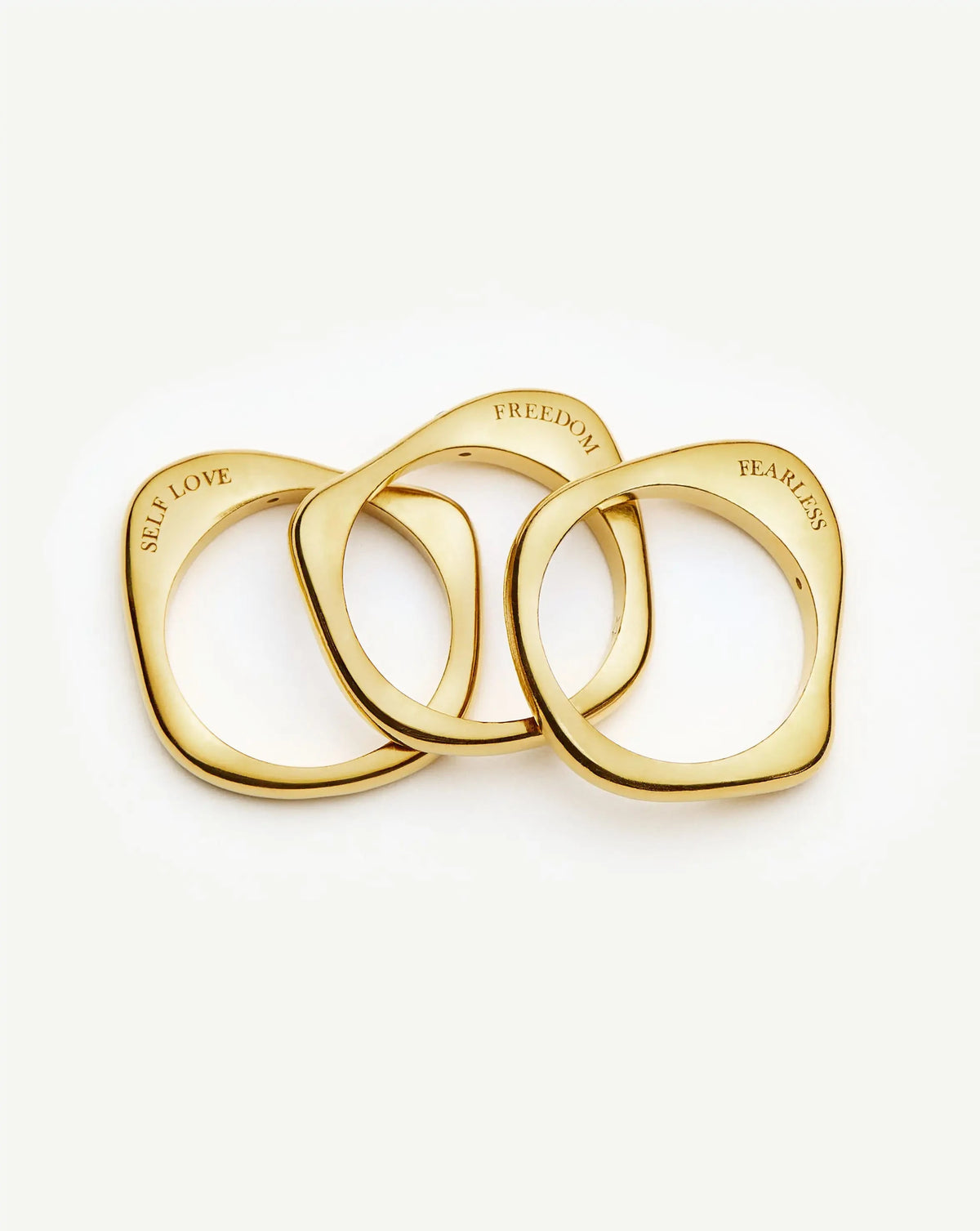 Harris Reed Self-Love Stacking Rings | 18k Gold Plated/Cubic Zirconia Rings Missoma 