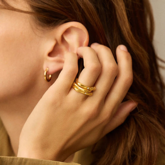 Harris Reed Self-Love Stacking Rings | 18k Gold Plated/Cubic Zirconia Rings Missoma 