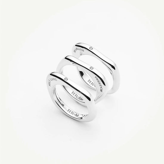 Harris Reed Self-Love Stacking Rings | Silver Plated/Cubic Zirconia Rings Missoma 