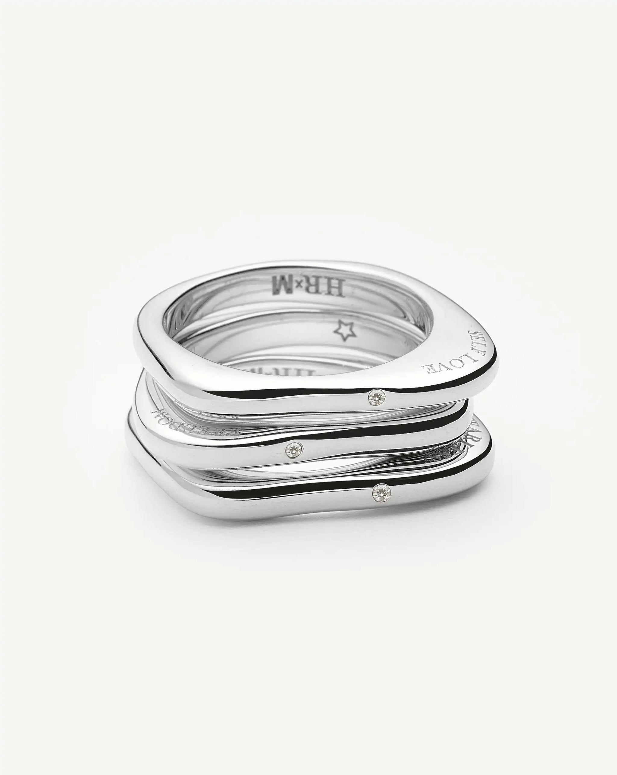 Harris Reed Self-Love Stacking Rings | Silver Plated/Cubic Zirconia Rings Missoma 