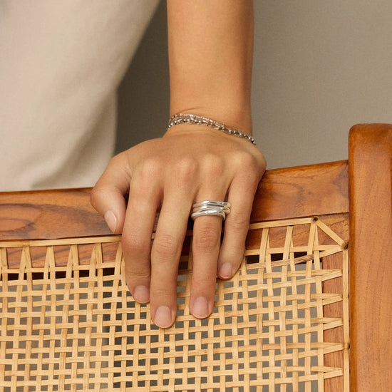 Harris Reed Self-Love Stacking Rings | Silver Plated/Cubic Zirconia Rings Missoma 