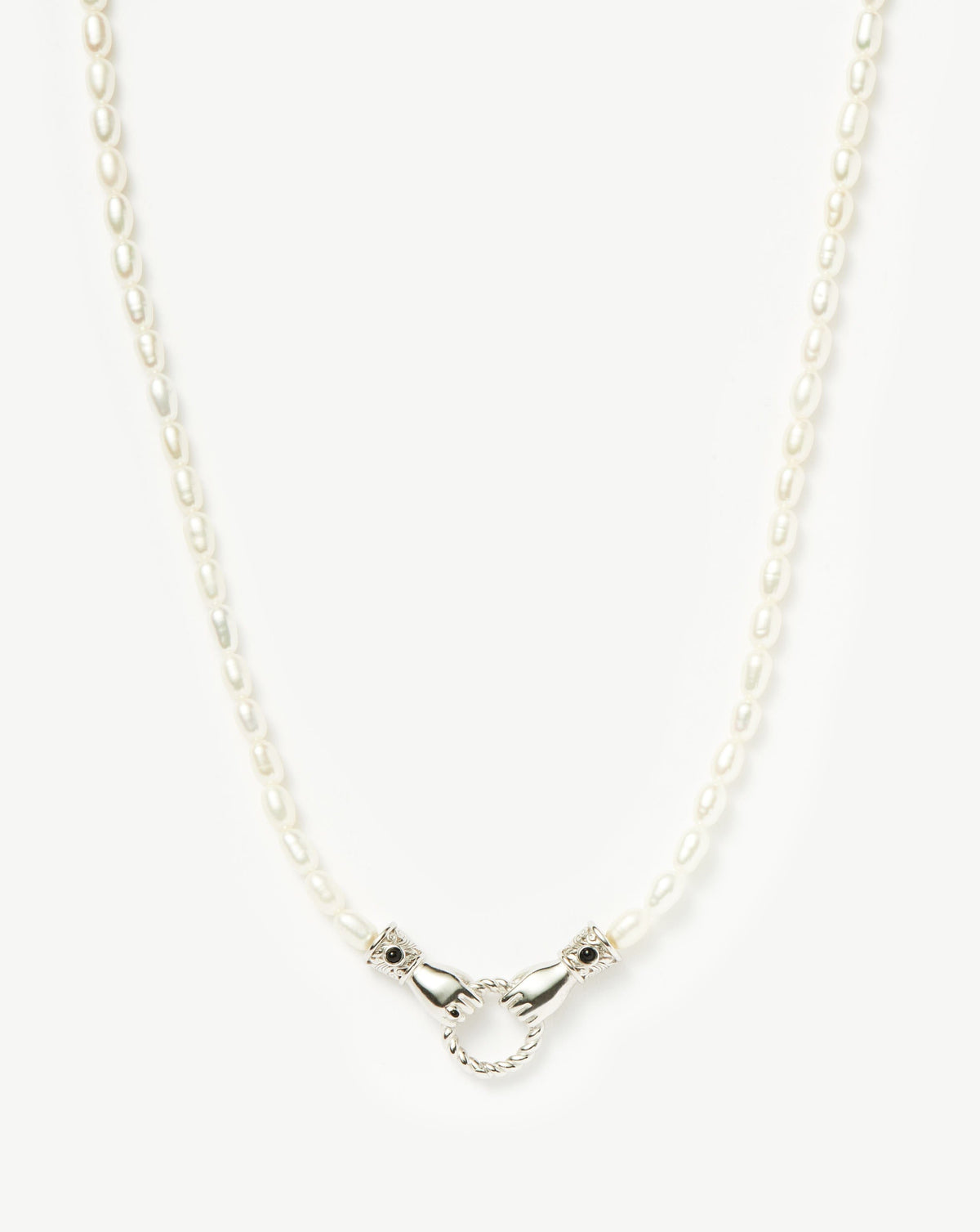 Sterling Silver Bow Necklace Black Onyx Necklaces for Women 5.60 Carats14K Gold Plated Rose Quartz Bow Necklace Silver Designed August Birthstone Jewelry Gift for Her main image 1