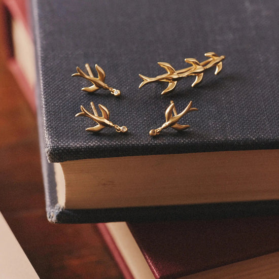 Harris Reed Taking Flight Ear Climbers | 18k Gold Plated/Cubic Zirconia Earrings Missoma 