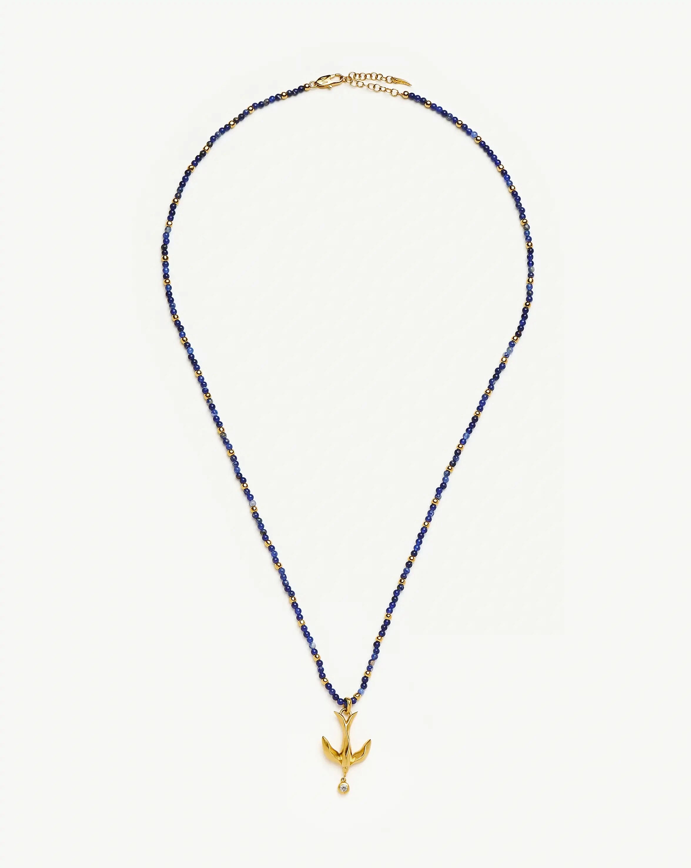 Harris Reed Taking Flight Keepsake Necklace | 18k Gold Plated/Blue Sodalite Necklaces Missoma 