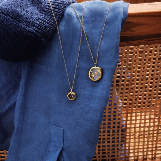 Harris Reed Taking Flight Mini Pendant Necklace | 18k Gold Plated/Crystal Quartz, Cubic Zirconia Necklaces Missoma 